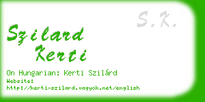 szilard kerti business card