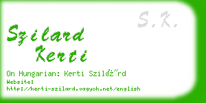 szilard kerti business card